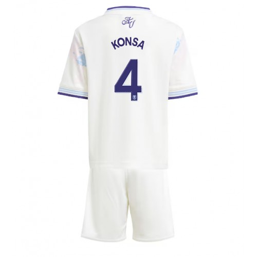 Aston Villa Ezri Konsa #4 Tredje sæt Børn 2025-26 Kortærmet (+ Korte bukser)